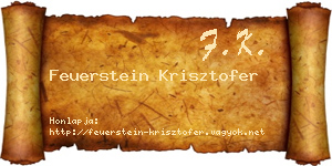 Feuerstein Krisztofer névjegykártya